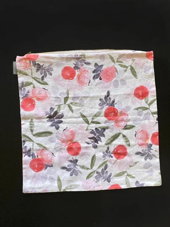 Studio McGee & Co. Linen Floral Pillow Cover Gold zip