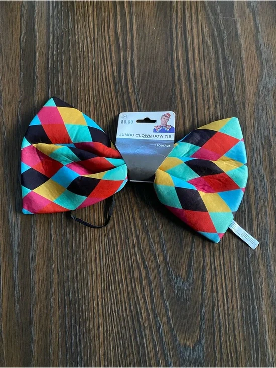 Kids Jumbo Clown Bow Tie - Multicolor