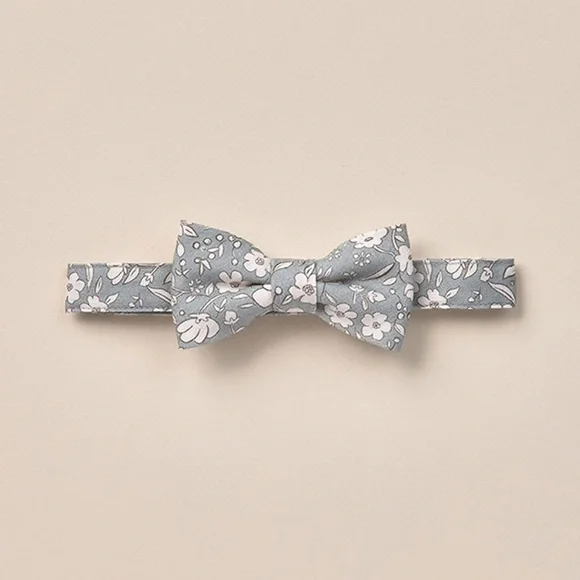 Kids Floral Bow Tie in Light Blue
