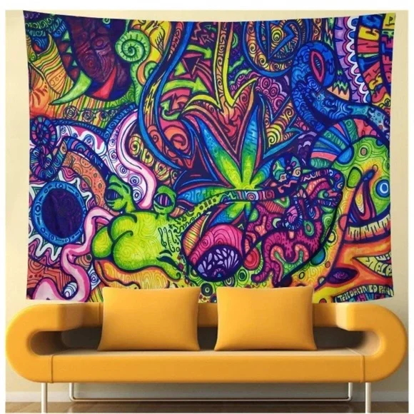 Retro Pattern  Flower Tapestry Wall Decor