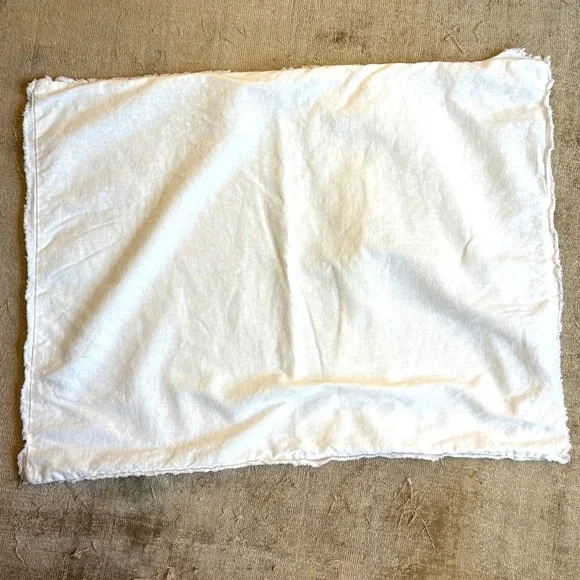 Hearth & Hand White Raw Edge Trim Cotton Pillow Sham Standard Size