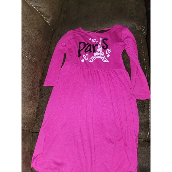 Justice‎ paris Eiffel tower pink dress size 12