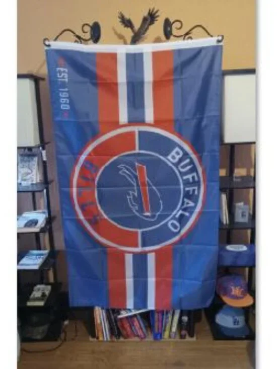 Buffalo Bills Circle Center NFL 3X5 Feet Flag Banner Pole or Wall Decor