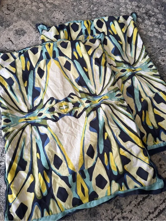 Anthropologie Urban outfitters standard Sham Set Of 2 kaleidoscope as is navy