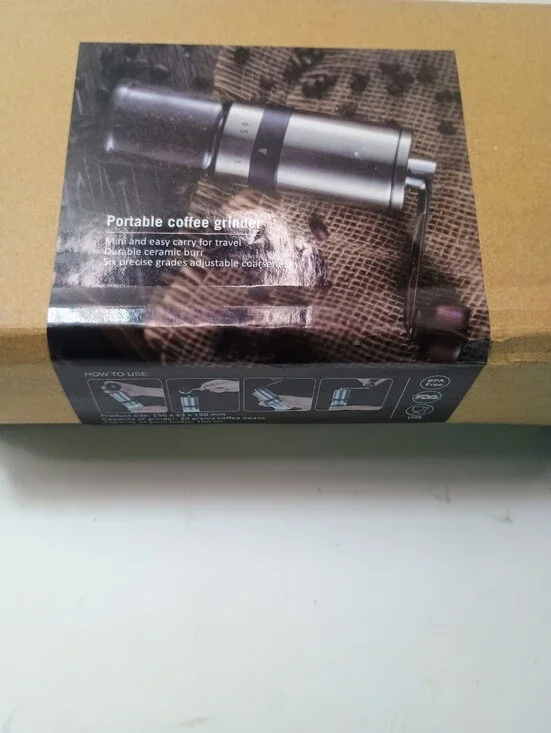 Manual Portable Coffee Grinder - Stainless Steel Gray