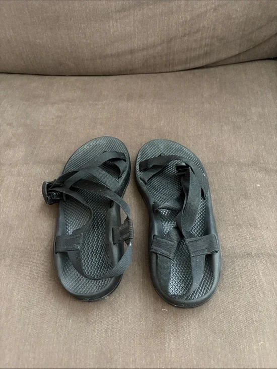 Chaco Black Adjustable Strap Sandals