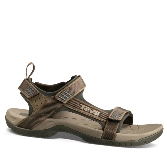 Teva Men's Tanza Brown Trail Outdoor Adjustable Hiking Sandals Size 11