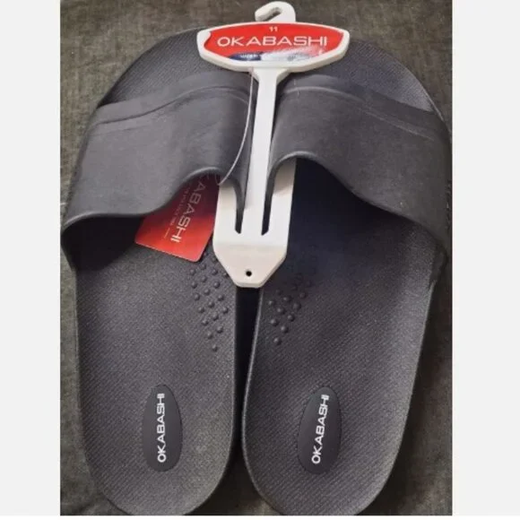 Men's Black OKABASHI Coast sandals Size 11