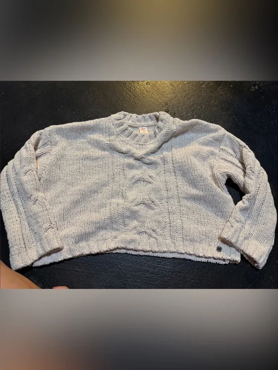 Justice sparkly crop sweater