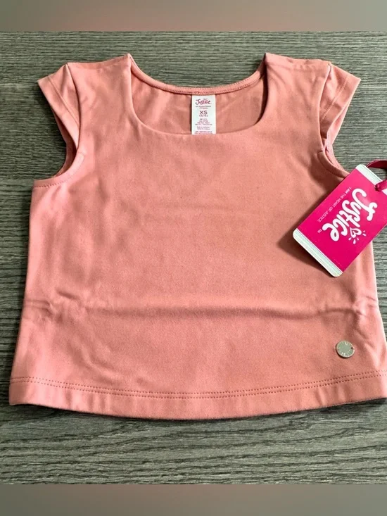 Justice Girls Cap Sleeve Seamless Top Size XS (5/6) Nectar