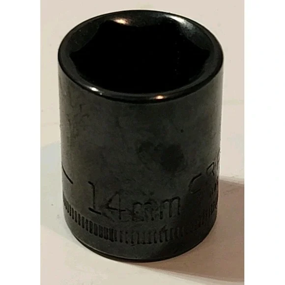 Vintage Black Chrome Craftsman 14mm 6PT 3/8