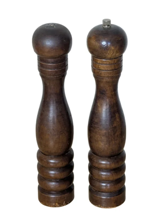 Unbranded Brown Wood Salt and Pepper Grinder Set One Size