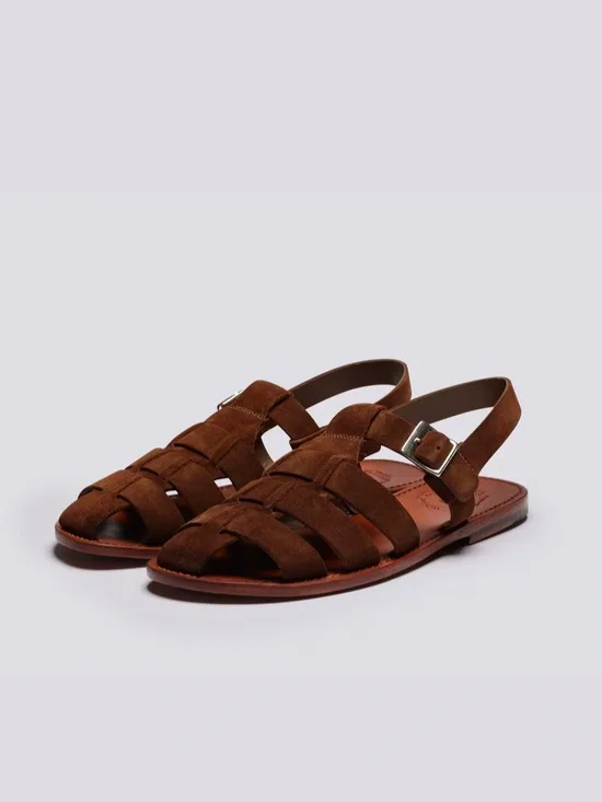 Grenson Quincy Suede Leather Sandals Men’s 7-8