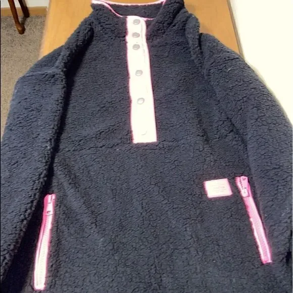 Justice 3/4 button up Sherpa fleece