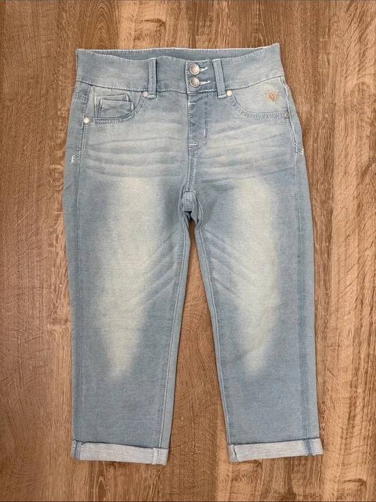 Justice Light Wash Girl’s Capri Jeans, Size 12