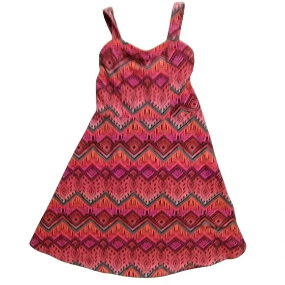Justice Girls‎ Pink Geometric Sleeveless Dress Size 10 Summer