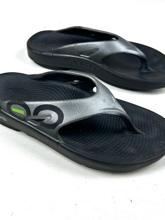 OOFOS Toe Slide Sandal Post Run Recovery Footwear M9 W11 EUR 42 Black Gray
