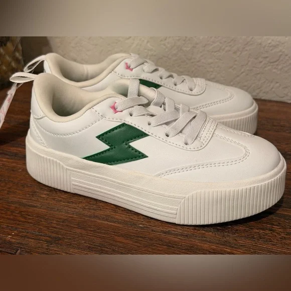 Justice Little Girl & Big Girl Platform Court Sneakers size 1