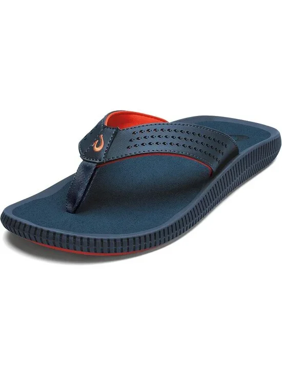 Men Blue Lagoon Resistant Flip Flops Arch Support Comfort Fit Beach Sandal Shoes
