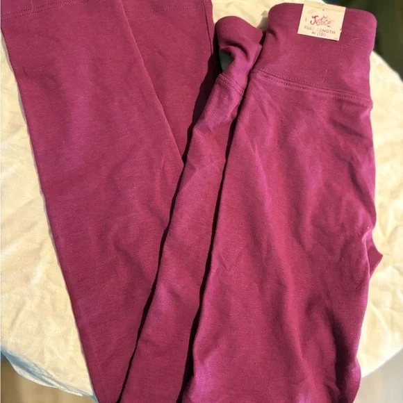 Justice Pink Leggings Soft Stretchy Bottoms