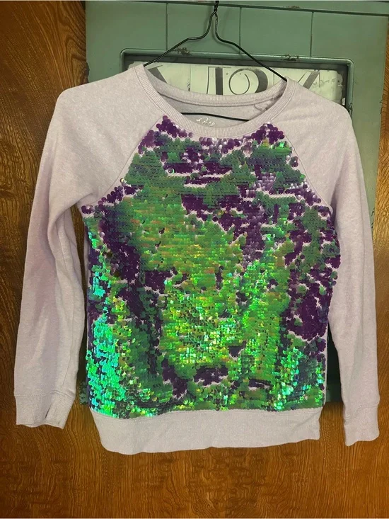 Justice Lilac Sweatshirt with Green & Purple Reversible Sequins