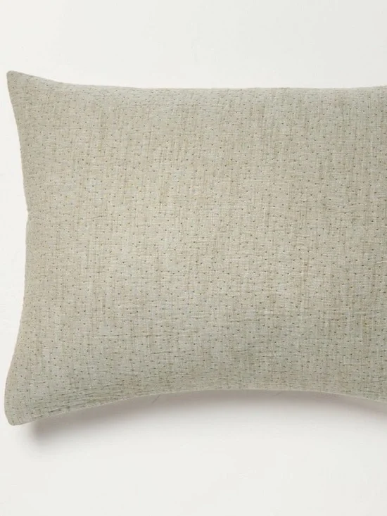 NEW Hearth & Hand Green Gauze Stitch Pin Dot Pillow Sham