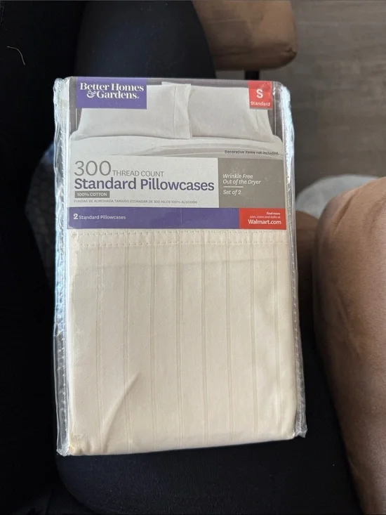 Better Homes And Gardens Cream 300 Thread Count Standard Pillowcases - Set of 2