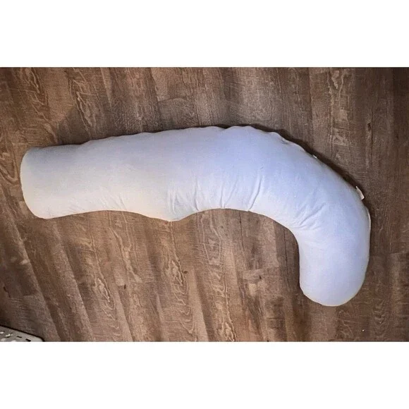 Maternity Pregnancy Pillow Full Body Side Sleeper Hip Back Support Cushion White