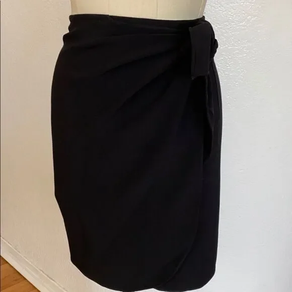 Vintage DKNY black ruched side skirt Y2K grunge 2