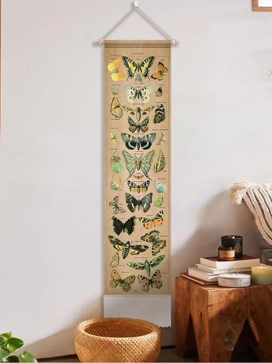 Botanical Butterfly Wall Hanging Tapestry