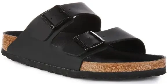 BIRKENSTOCK MEN'S ARIZONA TRIPLES BLACK, BIRKO FLOR SLIPPERS, TRIPLES BLACK, 7.5