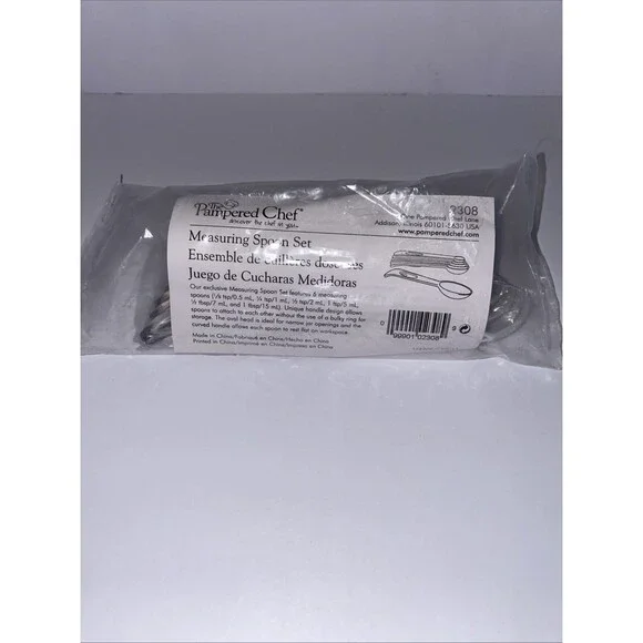 PAMPERED CHEF Measuring Spoons Set 6 Spoons In Set 2308 Sealed NEW