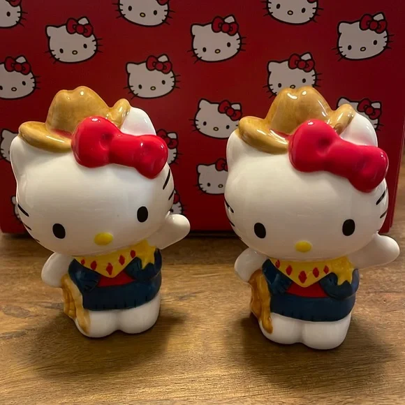 Cowgirl Hello Kitty Salt & Pepper Shakers