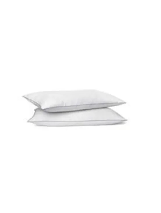 SILLI Full Sort Thin Memory Foam Pillow Queen Set of 2 with Down Alternative