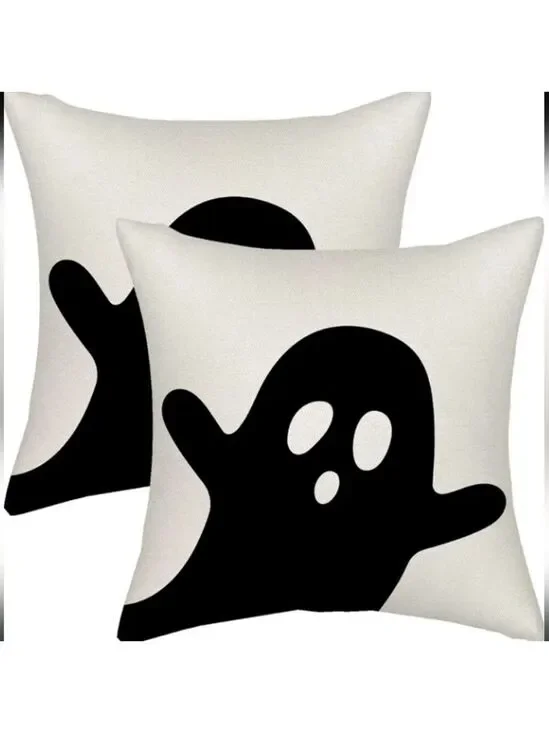 2/$20 Ghost Print Throw Pillow Covers