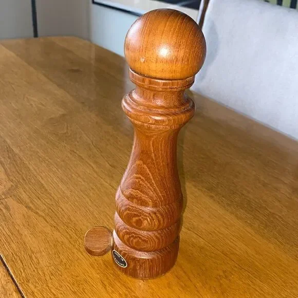 Mid Century Danish Modern Teak Salt Mill, Denmark, 1960's