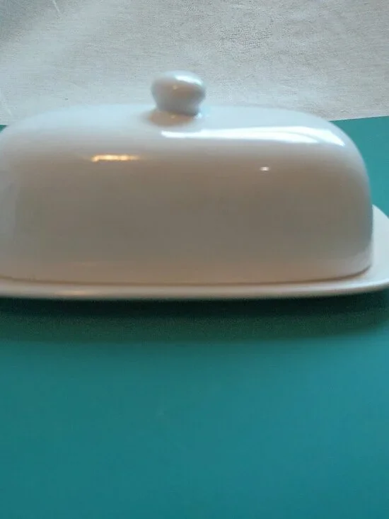 Corning Ware Tableware Casual China Vintage French White Butter Dish With Lid