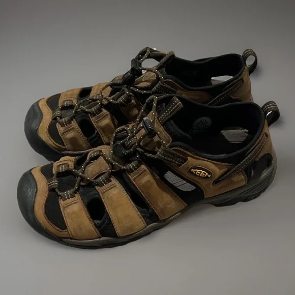 Keen Targhee III Mens Brown Leather Waterproof Hiking Outdoor Sandals Size 8.5