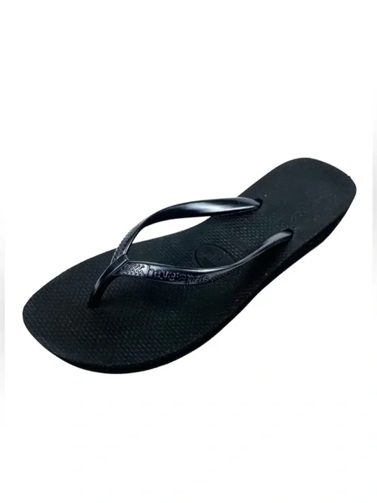 Havaianas Mens Black Flip Flops Size 7/8 (39-40)