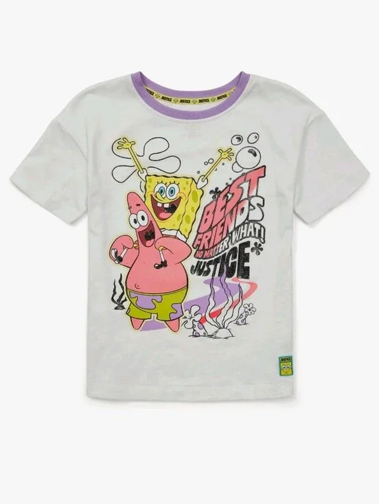 Spongebob X Justice Girls Oversized Tee