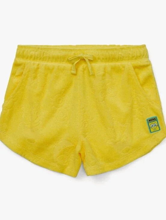 Spongebob X Justice Girls French Terry Short, Sizes