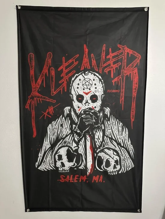 Jason Voorhees Kleaver Klothing (Ice Nine Kills) Spencer Charnas signed Tapestry