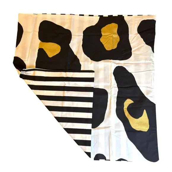 Pottery Barn Teen Emily & Meritt Oversized Sham Leopard Black Gold Pillow Case‎