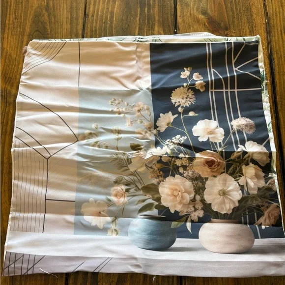 Floral Print Decorative Pillow Cover