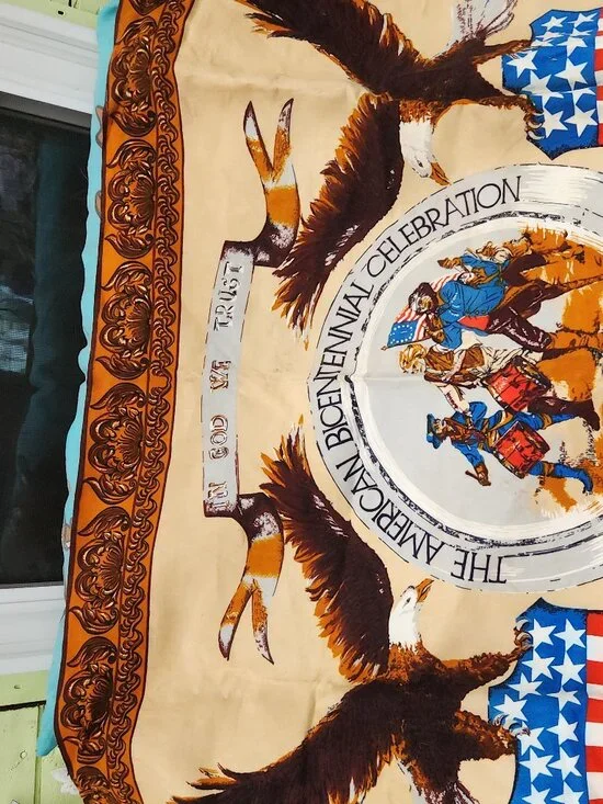 AMERICAN BICENTENNIAL 1776-1976 WALL TAPESTRY EXCELLENT CONDITION  38