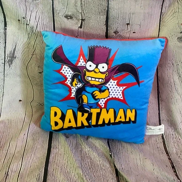 5/$20 The‎ Simpson’s Bartman Bedding Accent Throw Cartoon Pillow 12x11 Millenial