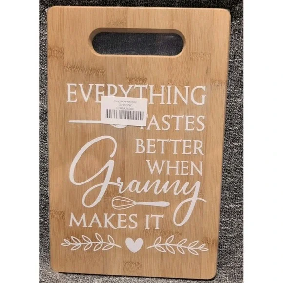 Grandma Bamboo Cutting Board Kitchen Decor Gift for Granny Christmas Birthday