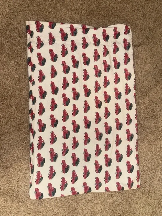 Christmas red truck with Christmas tree standard pillow case