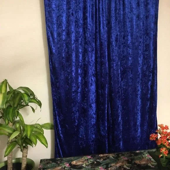 Lisa’s Couture Biz handmade  Royal blue velvet curtains