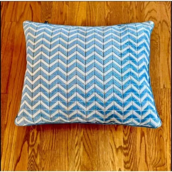 Rodeo Home Chevron Rectangular Pillow with feather insert.